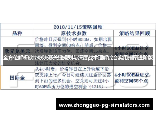 全方位解析欧协联决赛关键规则与深度战术理解综合实用指南进阶版