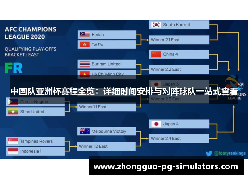 中国队亚洲杯赛程全览：详细时间安排与对阵球队一站式查看